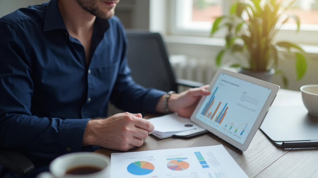 Budgetplanering med graf över utgiftskategorier och ekonomisk tillväxt