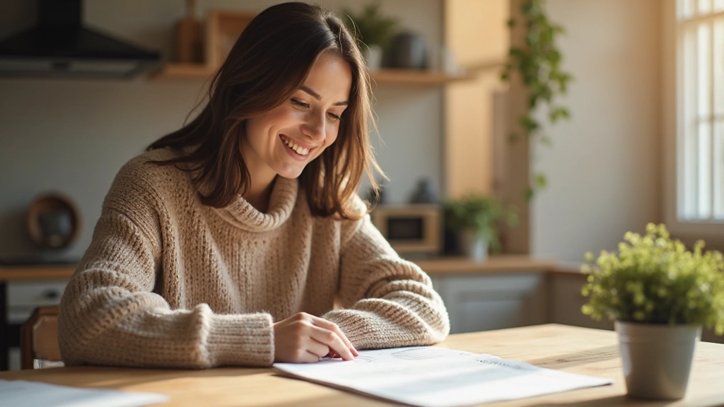 Person som arbetar med ekonomisk planering och rutiner för bättre livskvalitet